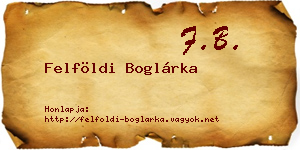 Felföldi Boglárka névjegykártya