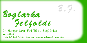 boglarka felfoldi business card